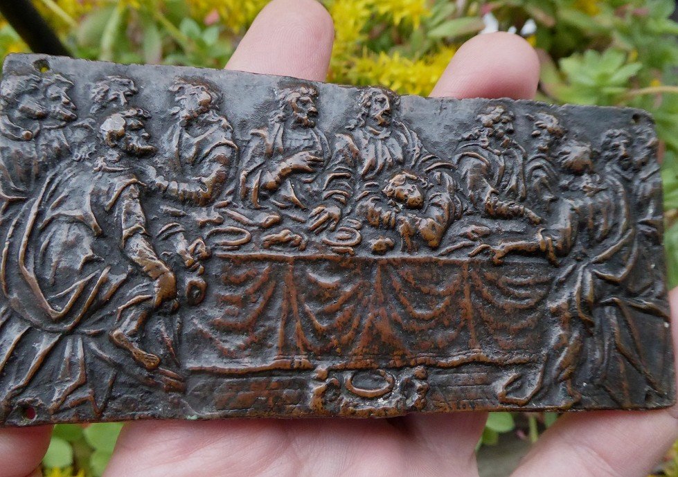 The Last Supper - Italy 16th Century - Bronze Plaquette-photo-4