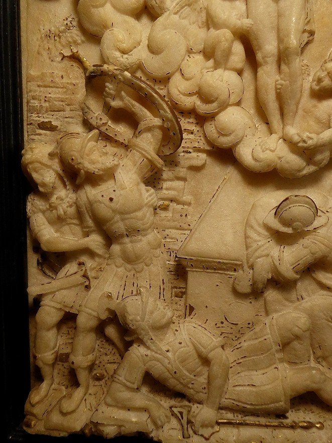 The Resurrection - Large Alabaster From Mechelen / Malines, 16th Century-photo-3