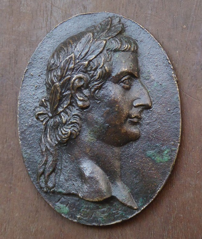 Plaquette En Bronze Repr&eacute;sentant Tib&egrave;re - Italie XVIIe Si&egrave;cle-photo-3