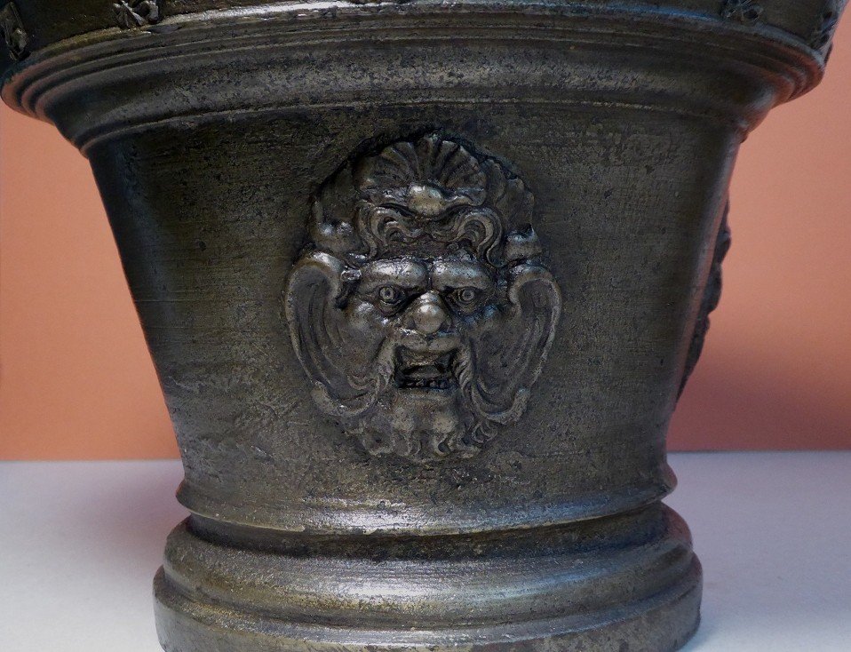 Large Bronze Mortar From The 17th Century-photo-4