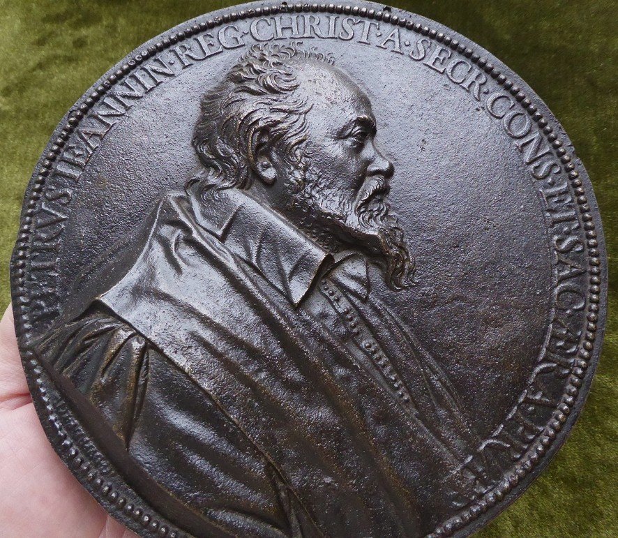 Large Bronze Medal - Pierre Jeannin By Guillaume Dupré 1618-photo-4