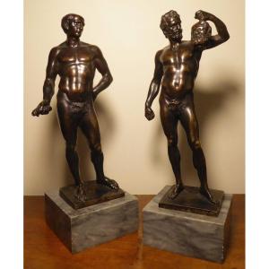 Pair Of Bronzes, Late 17th - Early 18th Century,  After Duquesnoy And l'Antique