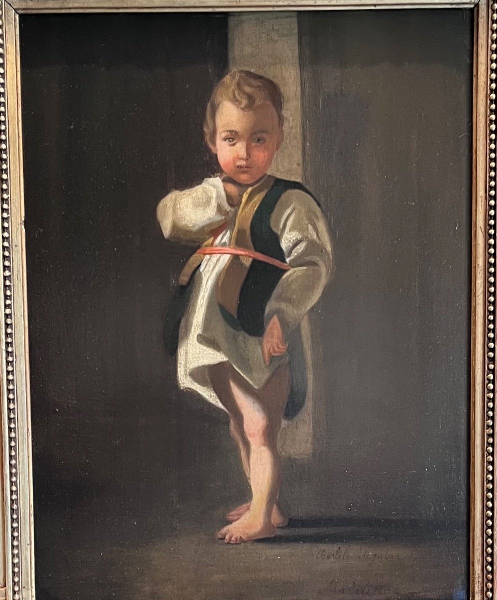 Enfant  Peinture XIXe - D’après Bartolomeo Schedoni (1578-1615)-photo-3