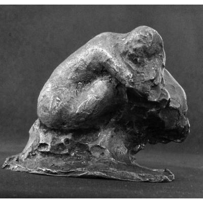 Bronze, Woman Washing The Hair - Borgord Martin 1869-1935