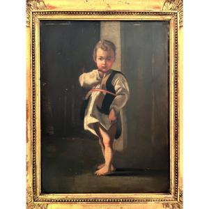 Enfant  Peinture XIXe - D’après Bartolomeo Schedoni (1578-1615)
