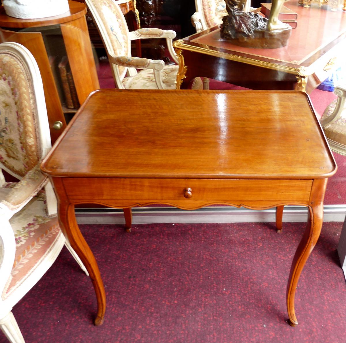 Table " Cabaret " Epoque Louis XV En Noyer