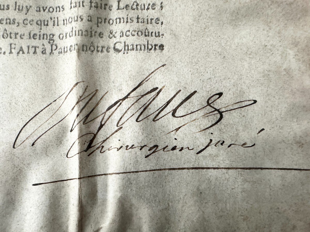 Lettres Autorisant La Pratique De Barbier-chirurgien à P. Buchet  En 1726 à Garlin En Béarn Pau-photo-5