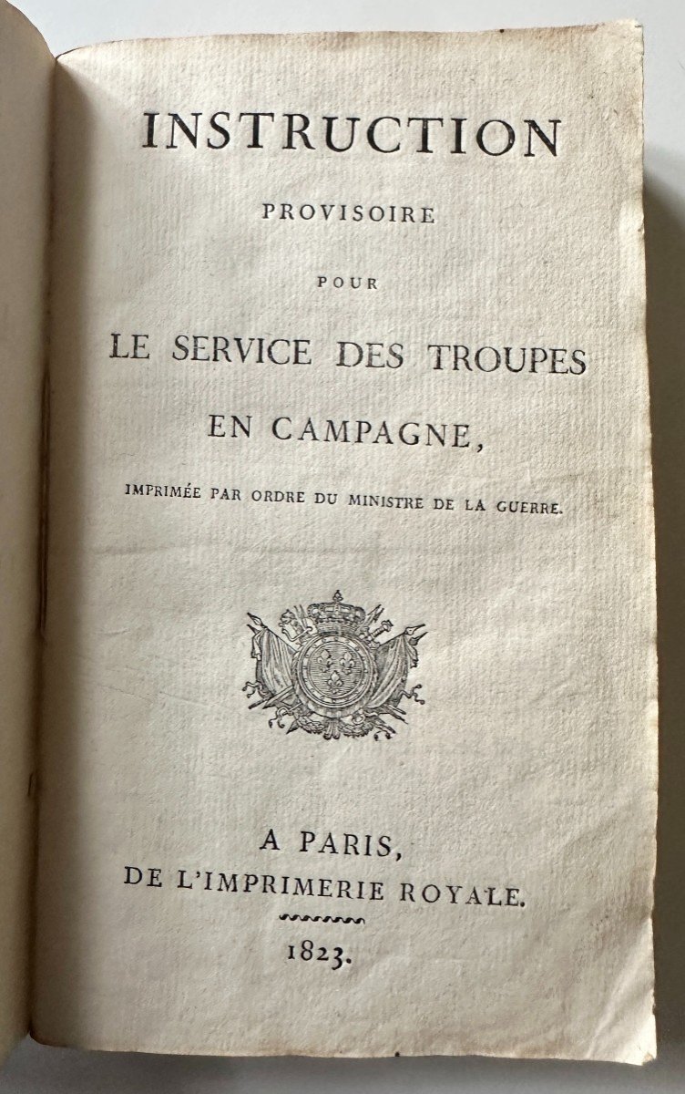 Instruction Provisoire Pour Le Service Des Troupes En Campagne Imprimerie Royale 1823 Planches-photo-2