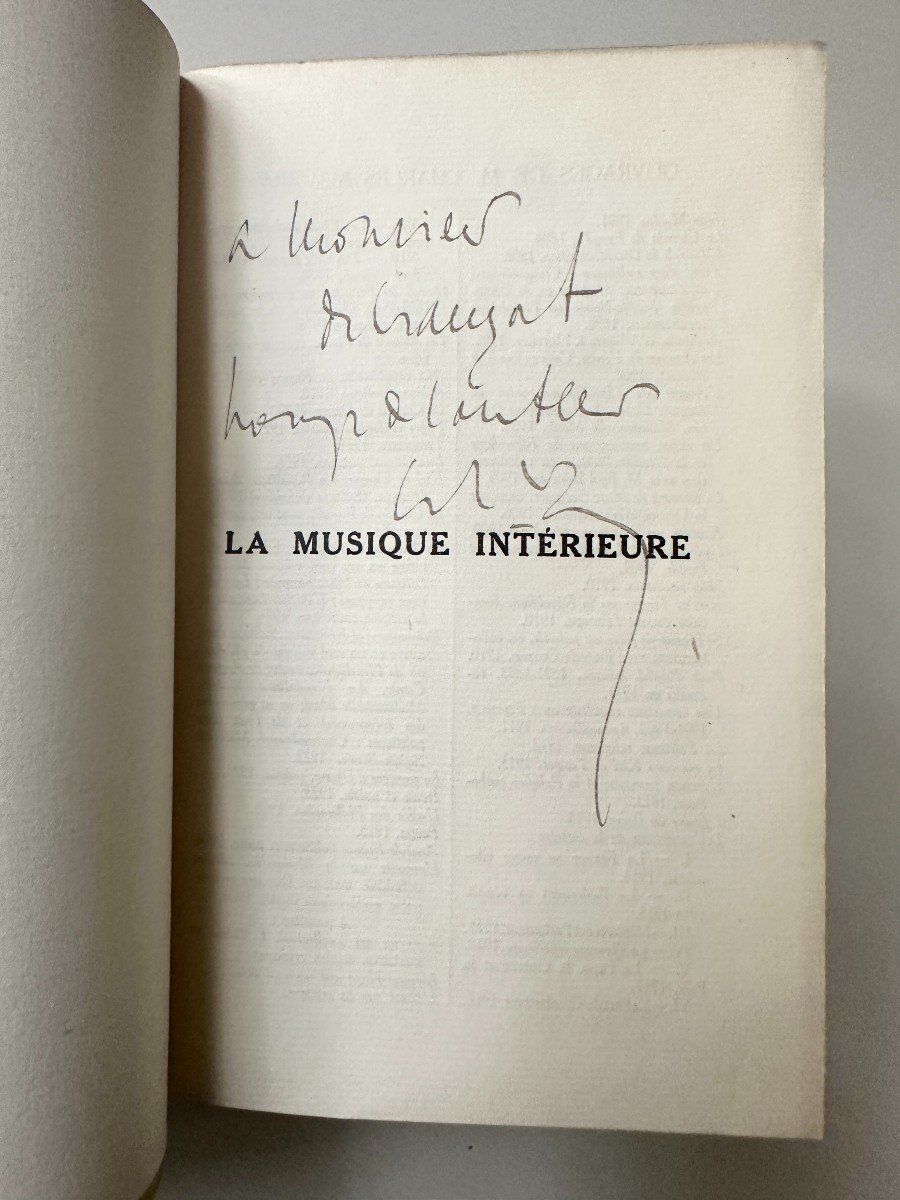 Charles Maurras Inner Music Original Edition With Autographed Dedication And 2 Cover States-photo-2