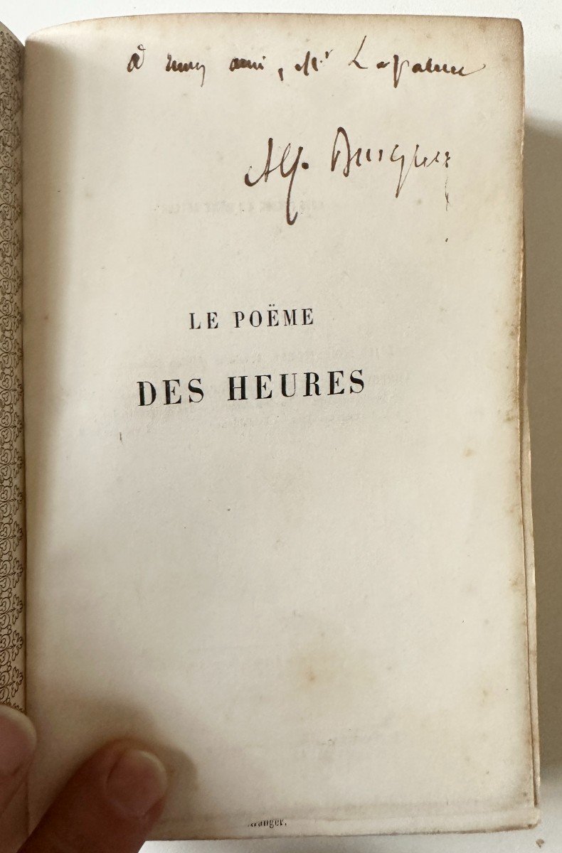 Alfred Busquet The Poem Of The Hours Original Edition Of 1855 With Autograph Dedication Beautiful Binding-photo-3