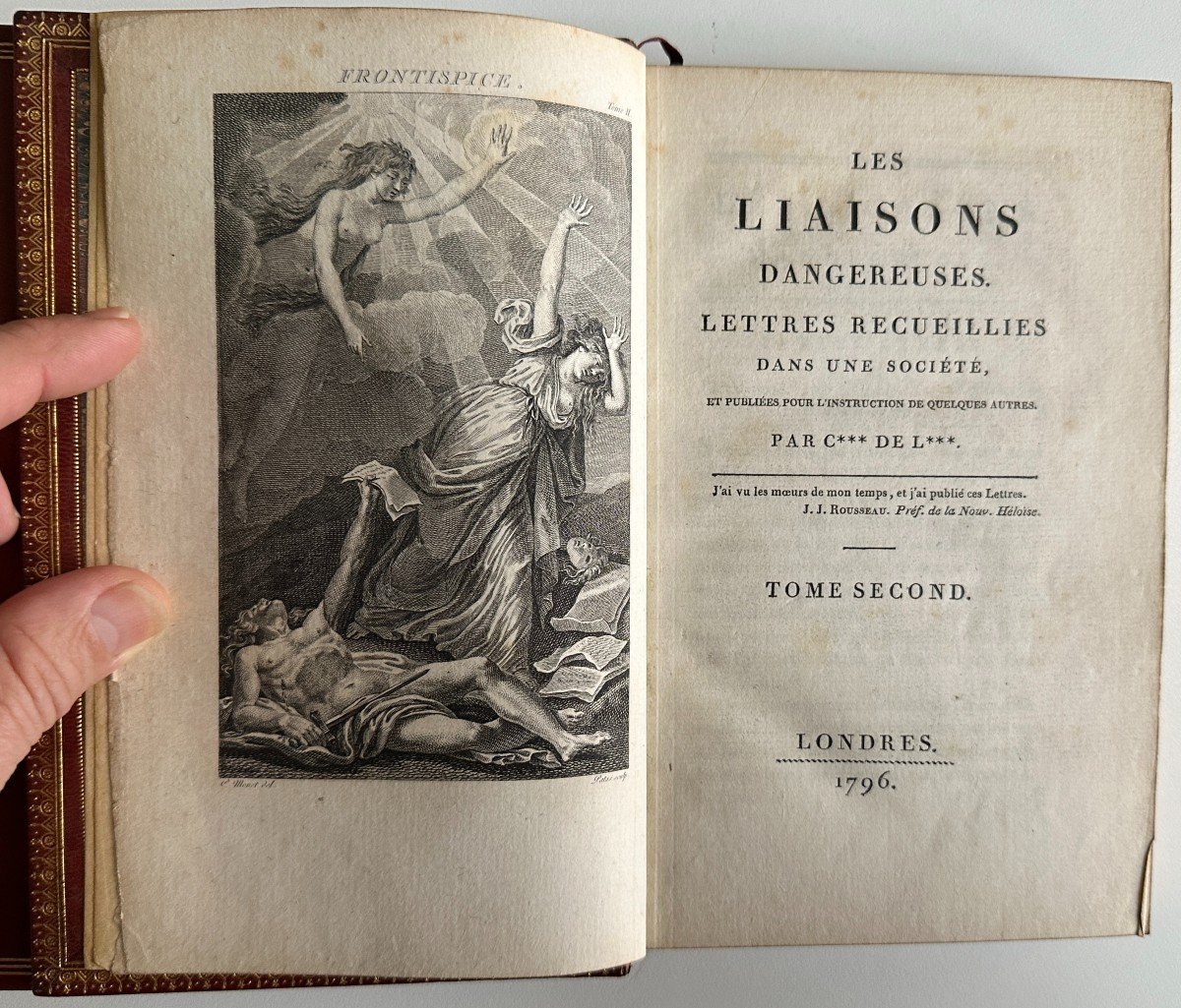 Dangerous Liaisons 1796 Pierre Choderlos De Laclos Full Morocco Binding Signed Gruel-photo-4