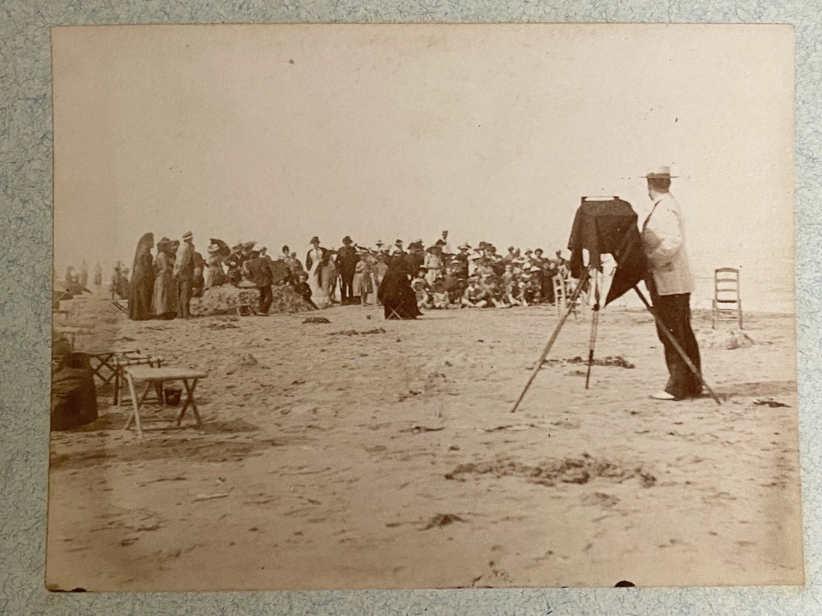 Rare Ensemble De 9 Photos Par Hippolyte Peragallo Epoque 1870/1880 Représentant Soulac Sur Mer-photo-3