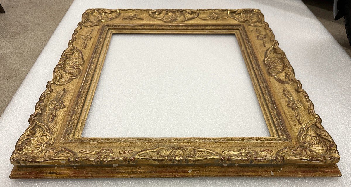 Beautiful Antique Gilded Wood Frame Stamped Emile Bouche Regency Style-photo-4