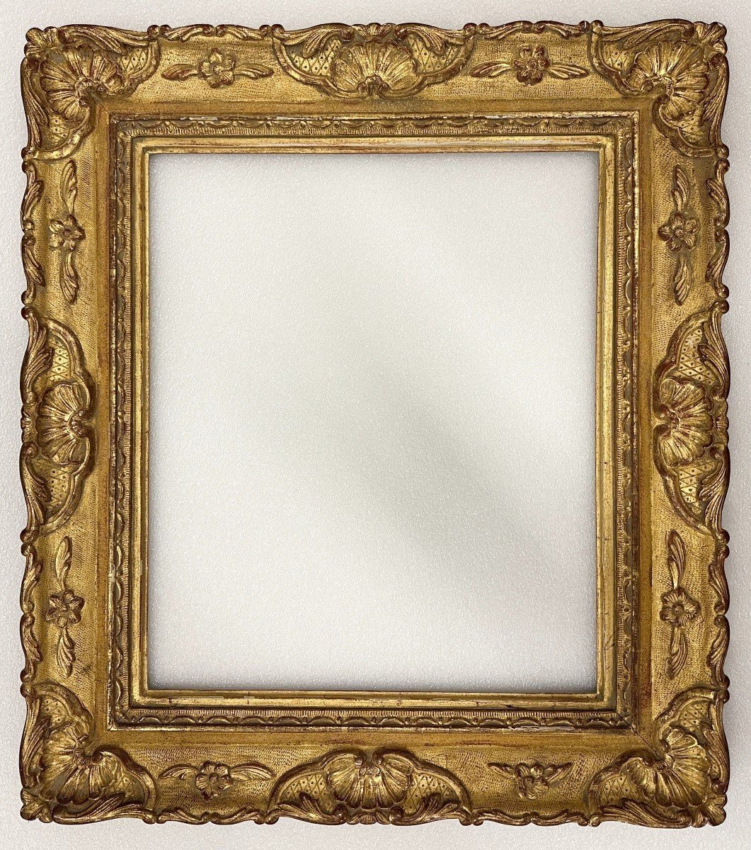 Beautiful Antique Gilded Wood Frame Stamped Emile Bouche Regency Style-photo-2