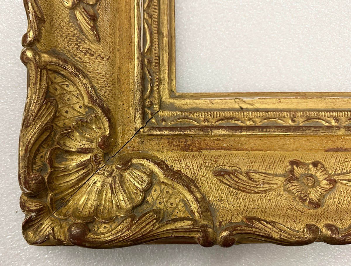 Beautiful Antique Gilded Wood Frame Stamped Emile Bouche Regency Style-photo-4