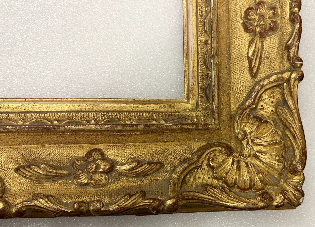 Beautiful Antique Gilded Wood Frame Stamped Emile Bouche Regency Style-photo-6