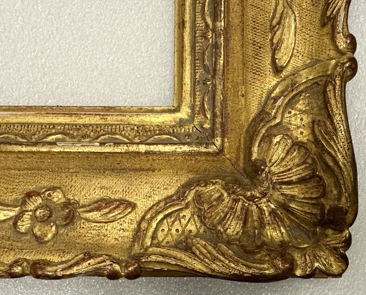 Beautiful Antique Gilded Wood Frame Stamped Emile Bouche Regency Style-photo-7