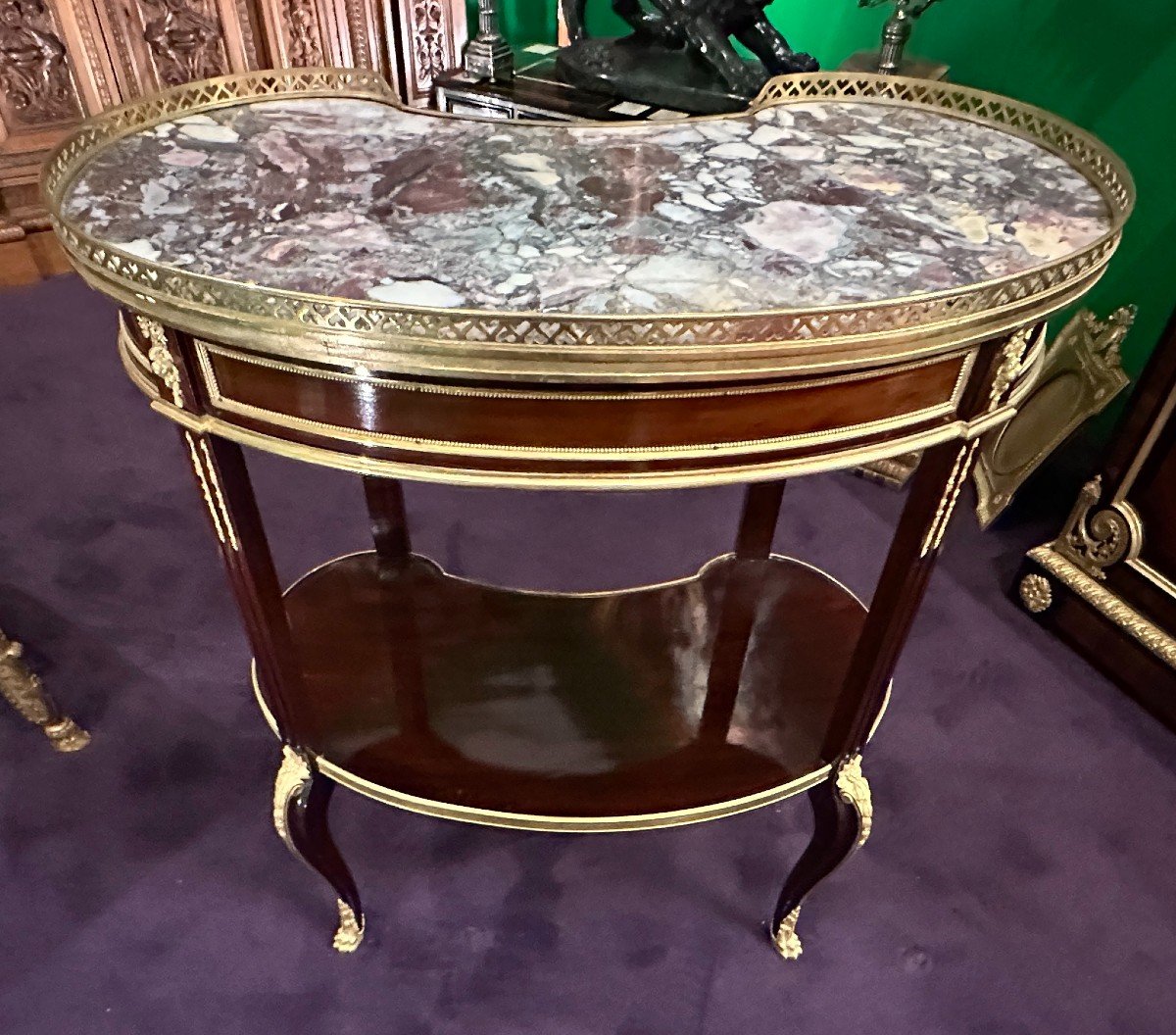 Bean Side Table Attributed To François Linke Circa 1880-photo-4