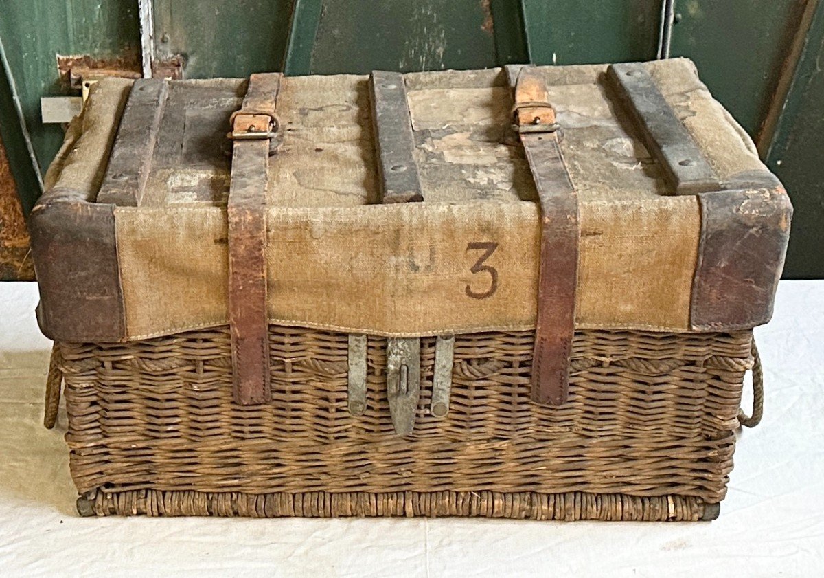 French Army Medical Trunk Ww2 By B.franck Et Fils + Stretcher Ww2 Us Army Medical Dept-photo-1