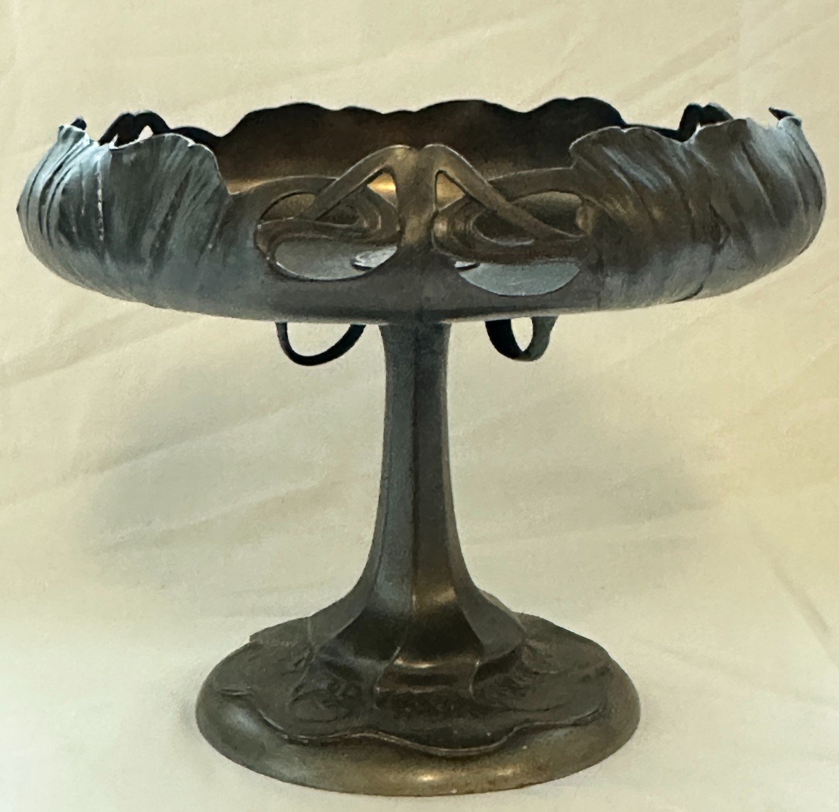 Centre De Table Orivit Jugendstil Art Nouveau 1900 + Grande Coupe Wmf + Boite Kayserzinn + Isis-photo-3