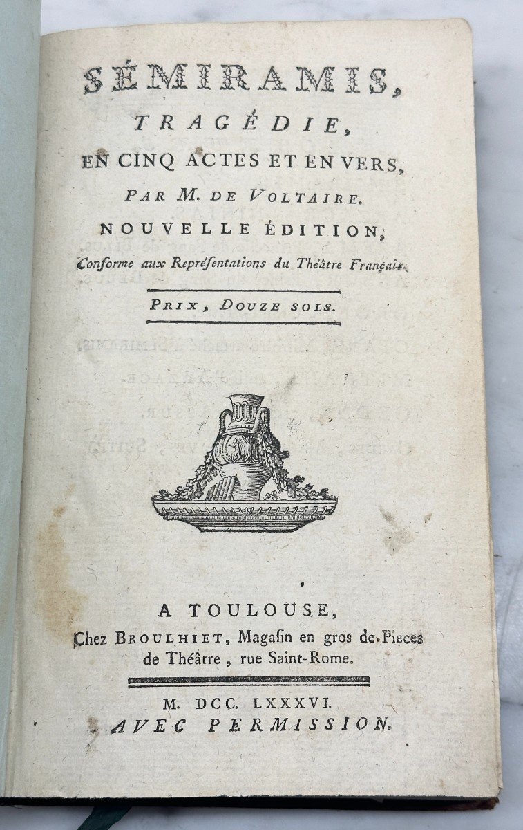 Recueil De 10 Pièces De Voltaire Entre 1773 Et 1788 Dont éditions Originales -photo-3