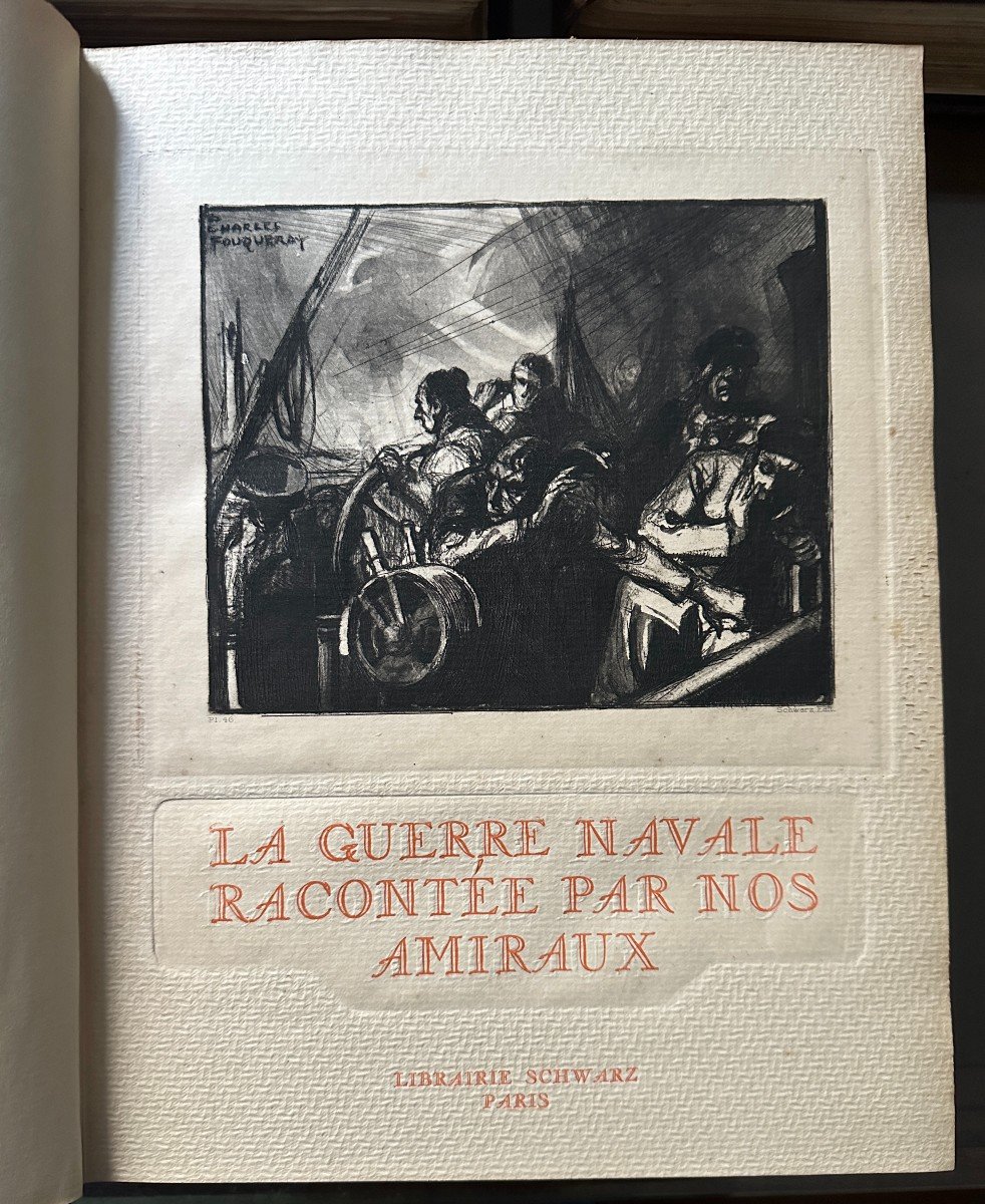 La Guerre Navale Racontée Par Nos Amiraux  en 5 Tomes Avec Plaques émaillées De Fouqueray ww1-photo-3