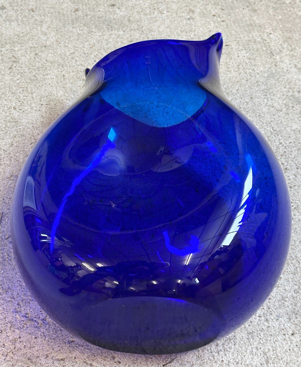 Large Totoro Vase In Blown Glass By Marianne Guédin Inspired By Hayao Miyazaki's Manga-photo-2