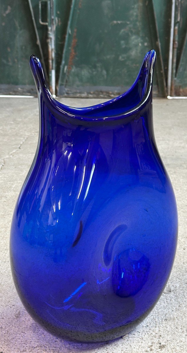 Large Totoro Vase In Blown Glass By Marianne Guédin Inspired By Hayao Miyazaki's Manga