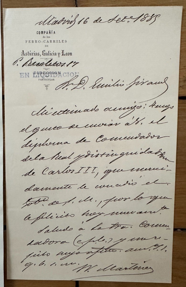 Diplomes Et Documents De Décorations Espagnoles Et Portugaises XIXe Siècle De Mr Emile Giraud-photo-5