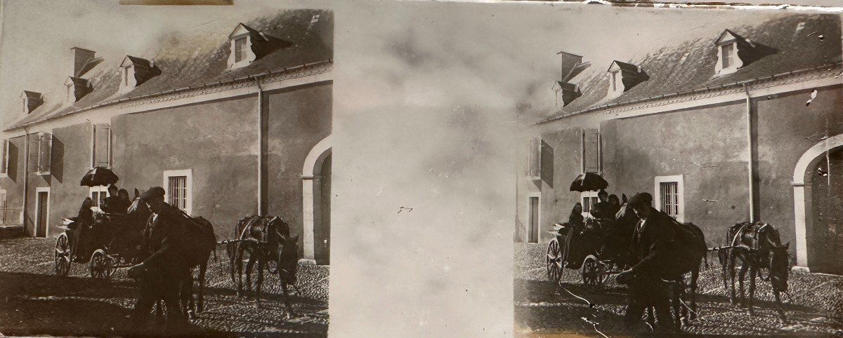 60 Plaques Photos Stéréoscopiques Positives Famille Groin Giraud Sauveterre De Béarn Circa 1900-photo-1