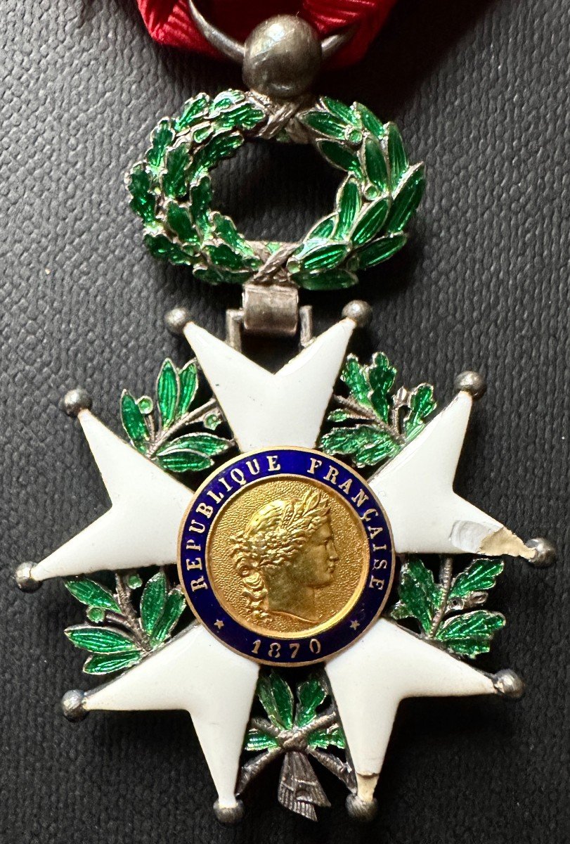 Médaille De Sainte Hélène + Etoile De Chevalier De La Légion d'Honneur Argent + Boites + Rubans-photo-4