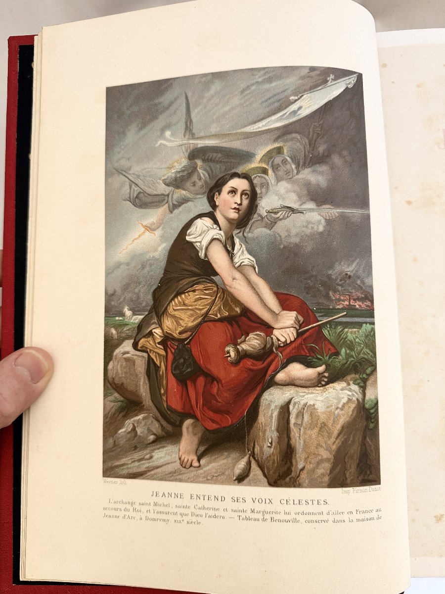 Jeanne d'Arc Par Wallon Avec Reliure Signée Engel 1877 édition Illustrée-photo-3