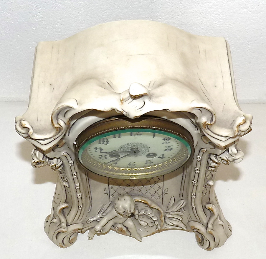 Great Clock Porcelain Art Nouveau Signed Royal Dux Bohémia-photo-2