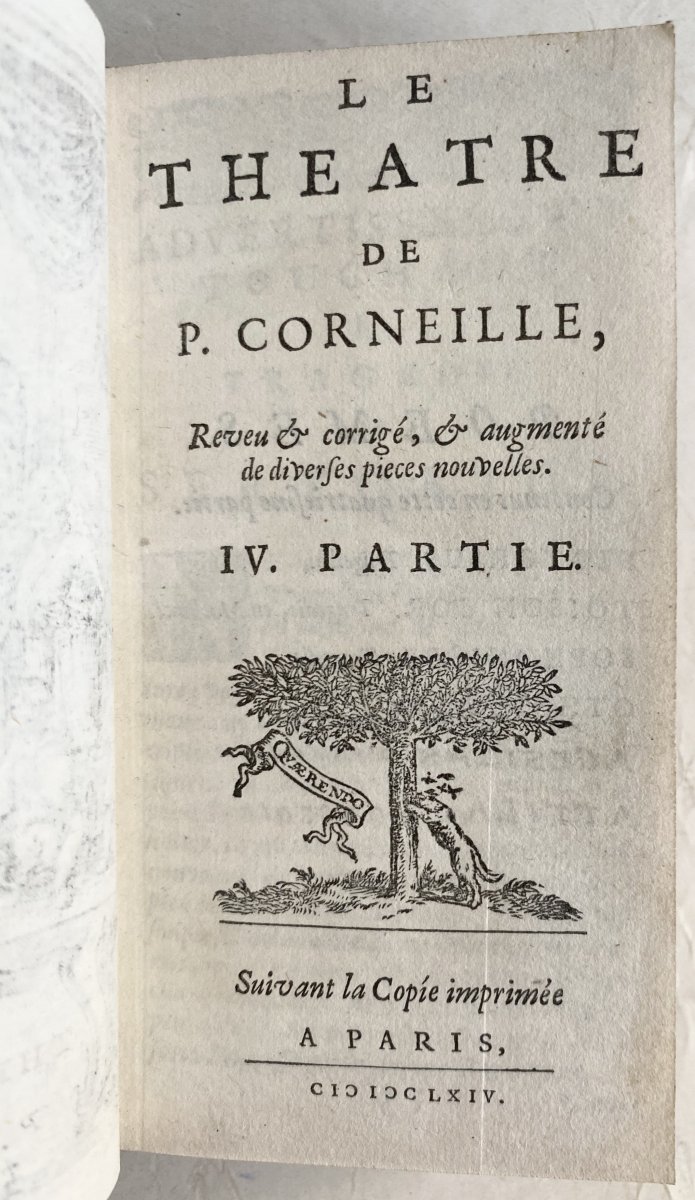 Rare Théatre De Corneille 17ème Par Abraham Wolfgang Au Quaerendo 4e Et Début 5e Partie Elzévir-photo-2