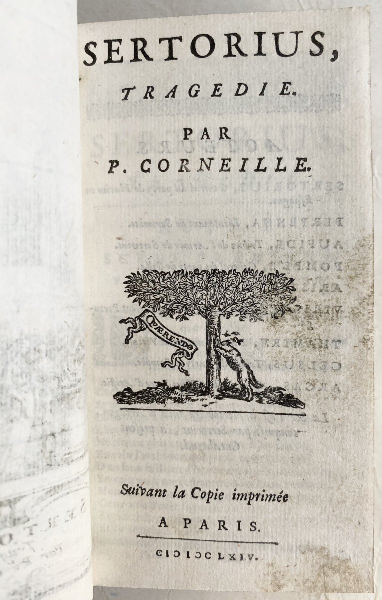 Rare Théatre De Corneille 17ème Par Abraham Wolfgang Au Quaerendo 4e Et Début 5e Partie Elzévir-photo-1