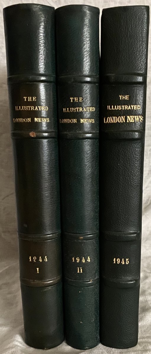 "The Illustrated London News" en 3 Volumes in-folio reliant 81 numéros de 1943 à 1945 ww2-photo-4