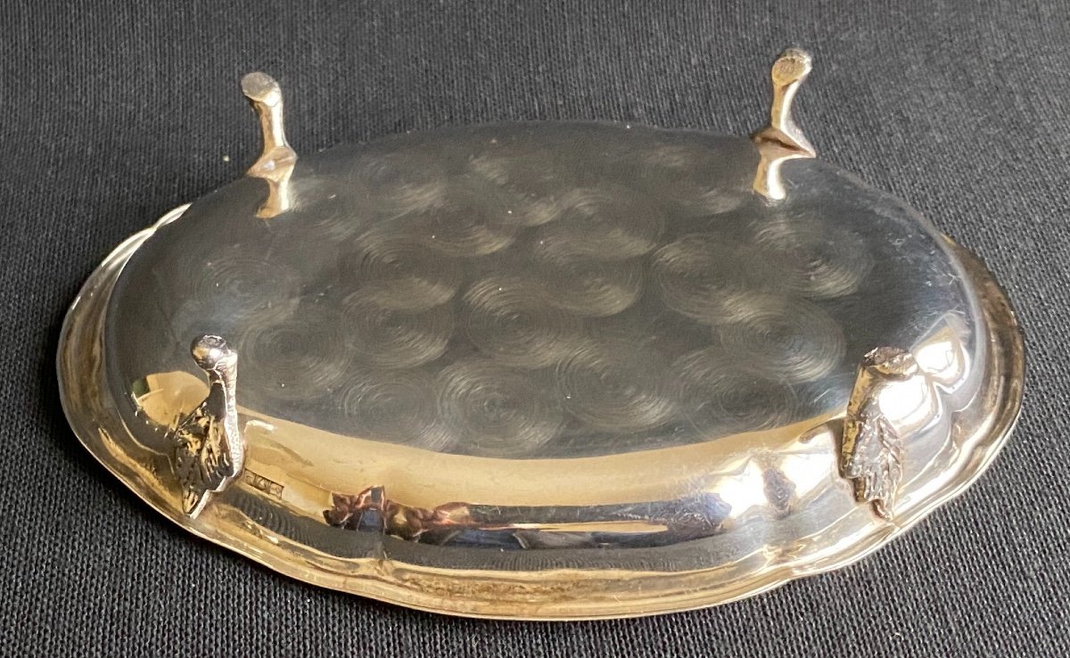 Ottoman Art Incense Box And Pair Of Ring Holders Sterling Silver-photo-5