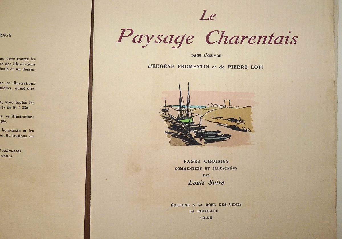 Edition Originale Du Paysage Charentais  Fromentin Et Pierre Loti Par Suire + Lettre Autographe-photo-4