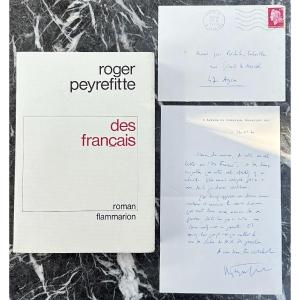 Des Français Roger Peyrefitte Ed.0riginale Avec Envoi Et Lettre Autographe Parlant Du Livre