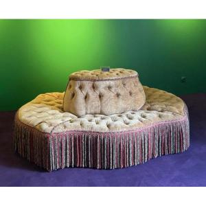 Rare Borne Sofa From The Napoleon III Period Beautiful Trimmings