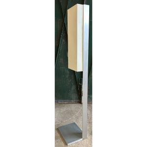 Rare Large Brushed Aluminum Floor Lamp Unique Piece Design By Reda Amalou