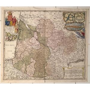 Map Of Aquitaine By Johann Baptist Homann From The 1720s In Nuremberg