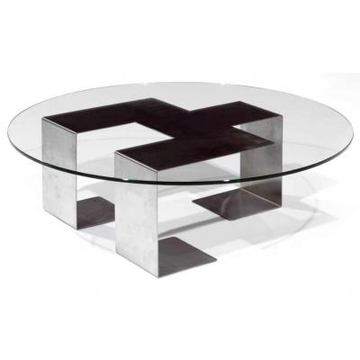 Table Late Period 1970 Steel And Glass