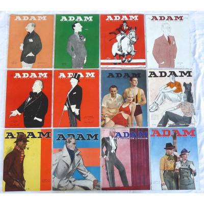 Adam The Journal Of Man - 12 Numbers - Full Year 1933 From No. 81 At No. 92 - Men's Fashion