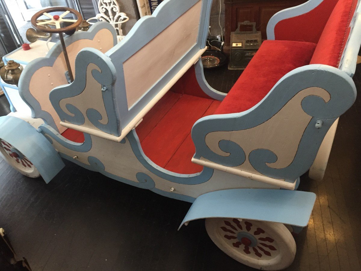 Exceptional Carousel Car By Alfred Chanvin / Art Forain-photo-6