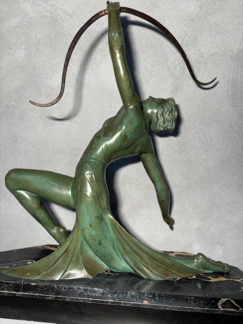 Important Bronze Art Déco Signé G.Daverny  70 Cm-photo-2