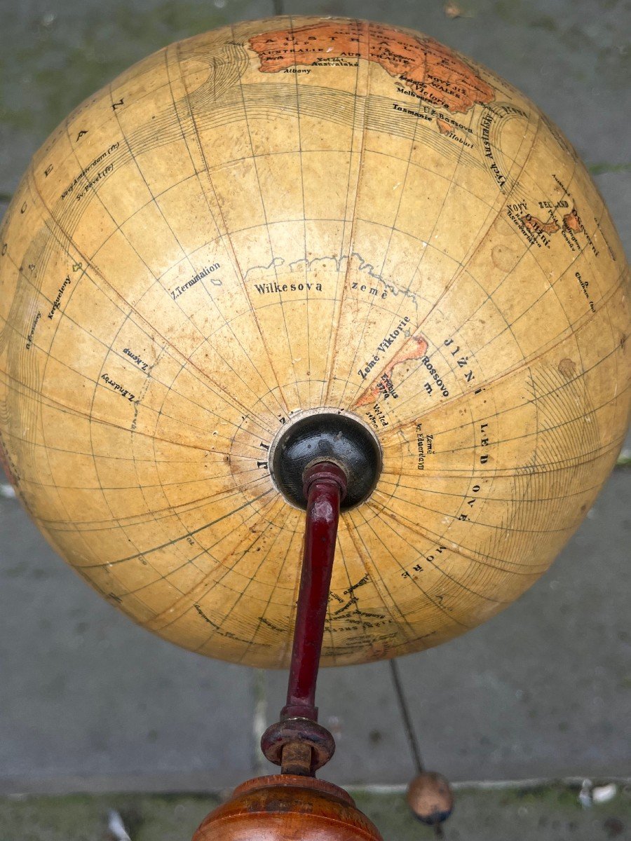 Ancien Globe Terrestre/planétarium Tellurium-photo-8