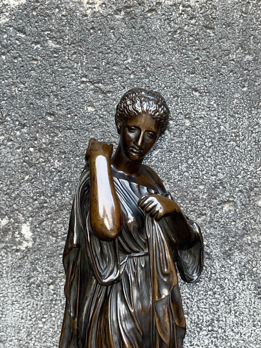 Bronze Artémis Dite  Diane De Gabies. XIX ème Siècle.-photo-1