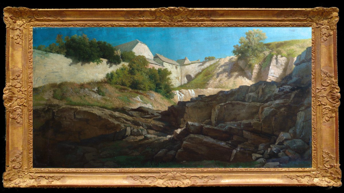 Paysage autour de 1860  Théodore Fourmois