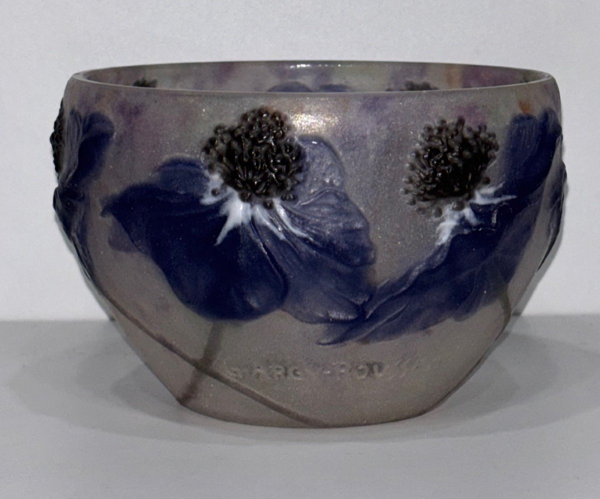 Gabriel Argy Rousseau Glass Bowl Anemones Glass Paste Bowl-photo-7